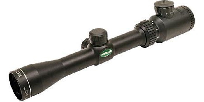 muzzleloader scope and white background