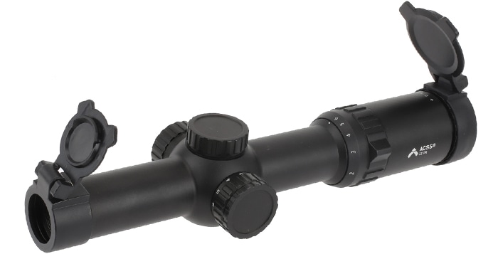 riflescope on a white background